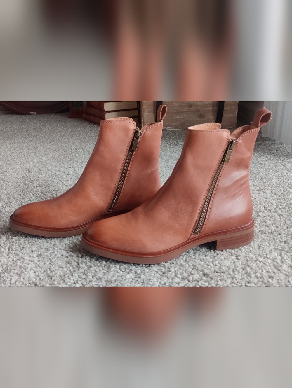 EOS Blaine Boot - Tan Leather Ankle Boot EU 38 (Size 8) - Picture 2 of 10